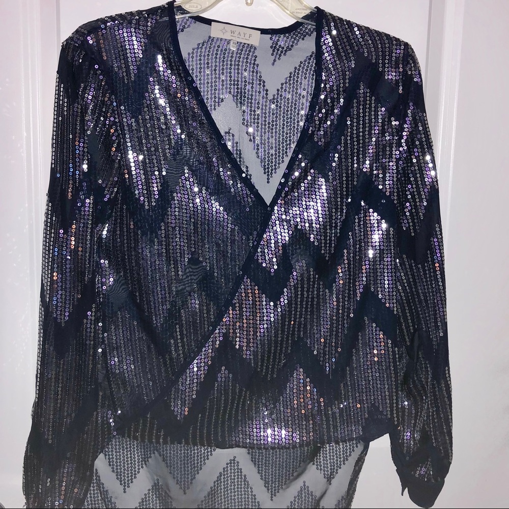 Sparkly wayf sequin shirt
